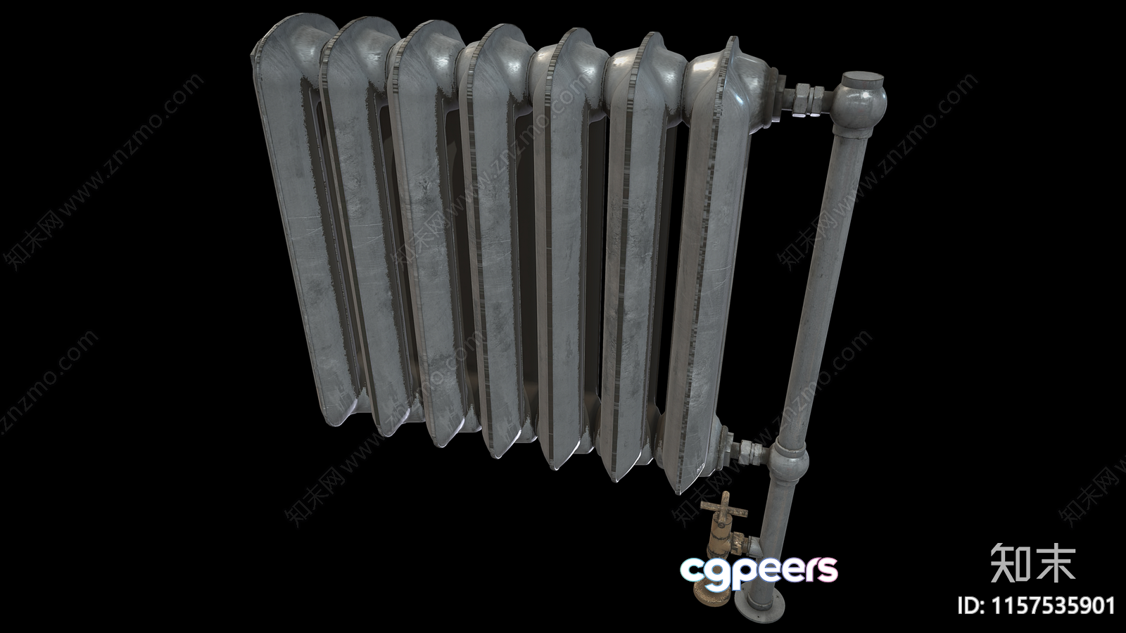 A Radiator With Pipes 3D Model - 21061 - VRAY Render A Radiator With Pipes 3D Model - 21061 - VRAY Render