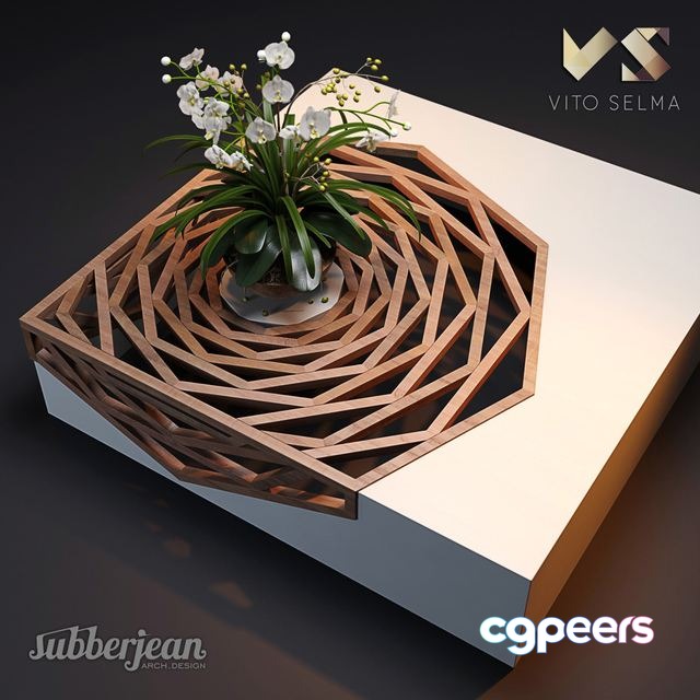 3ds Max Free - Hanako coffee table by Vito Selma 3ds Max Free - Hanako coffee table by Vito Selma