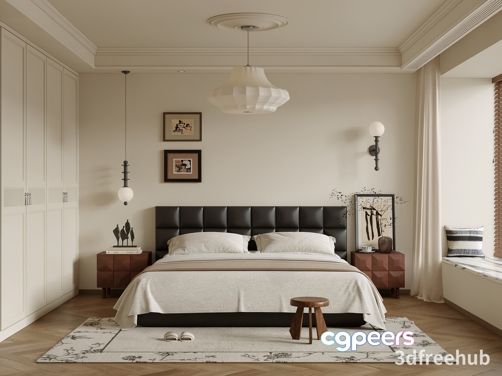 Cozy Bedroom 3D Model - 19325 - VRAY Render Cozy Bedroom 3D Model - 19325 - VRAY Render