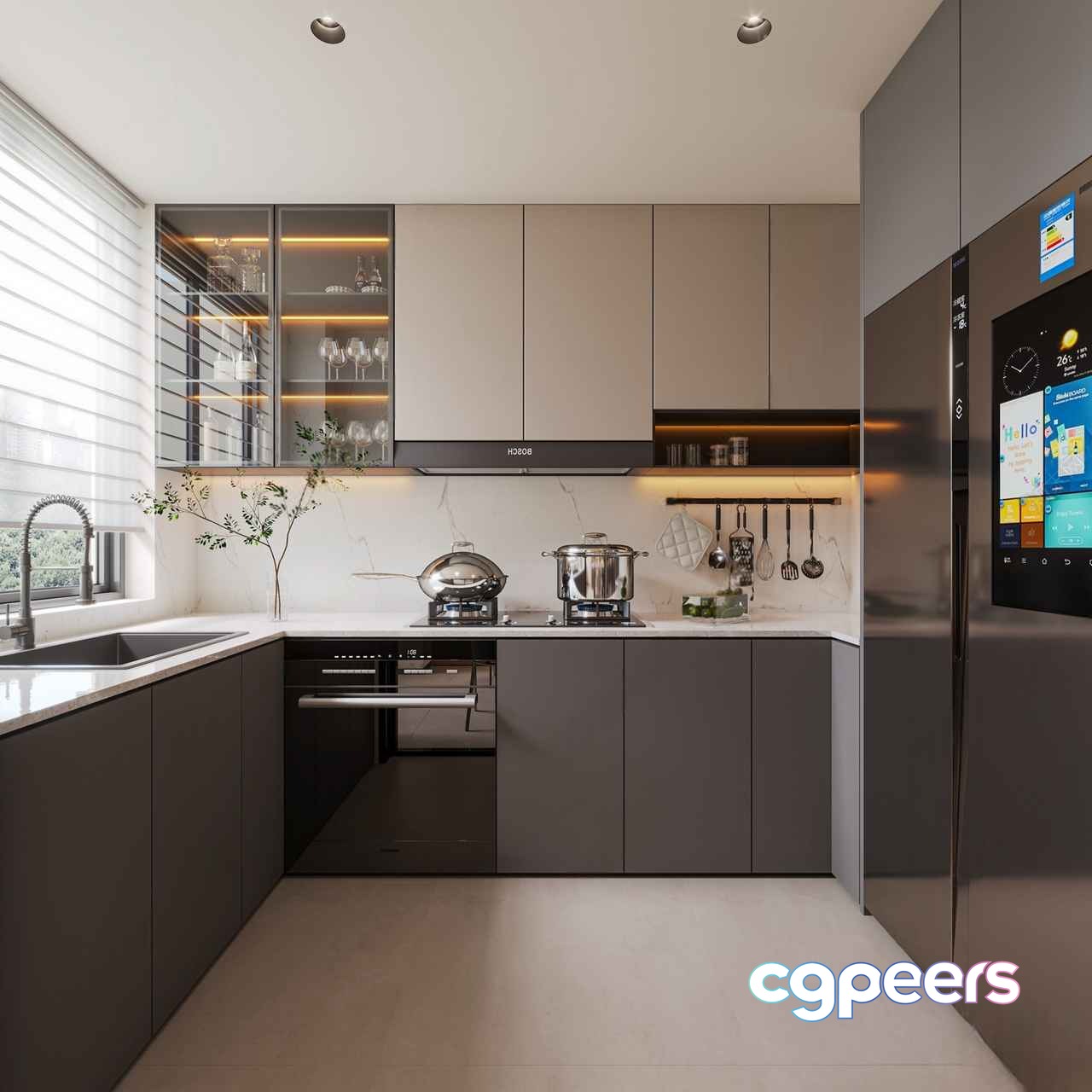 Modern Kitchen Setup 3D Model - 20029 - CORONA Render Modern Kitchen Setup 3D Model - 20029 - CORONA Render