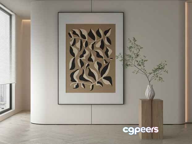 Modern Abstract Art Piece 3D Model - 12982 - VRAY Render