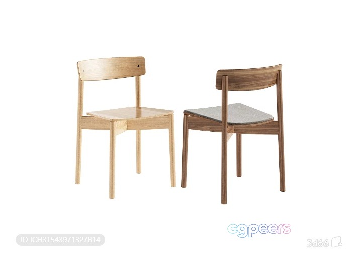 Two Wooden Chairs 3D Model - 4552 - VRAY Render Two Wooden Chairs 3D Model - 4552 - VRAY Render
