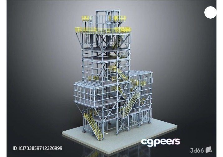 3D Model Of A Metal Structure With Yellow Ladders 3D Model - 15717 - VRAY Render 3D Model Of A Metal Structure With Yellow Ladders 3D Model - 15717 - VRAY Render