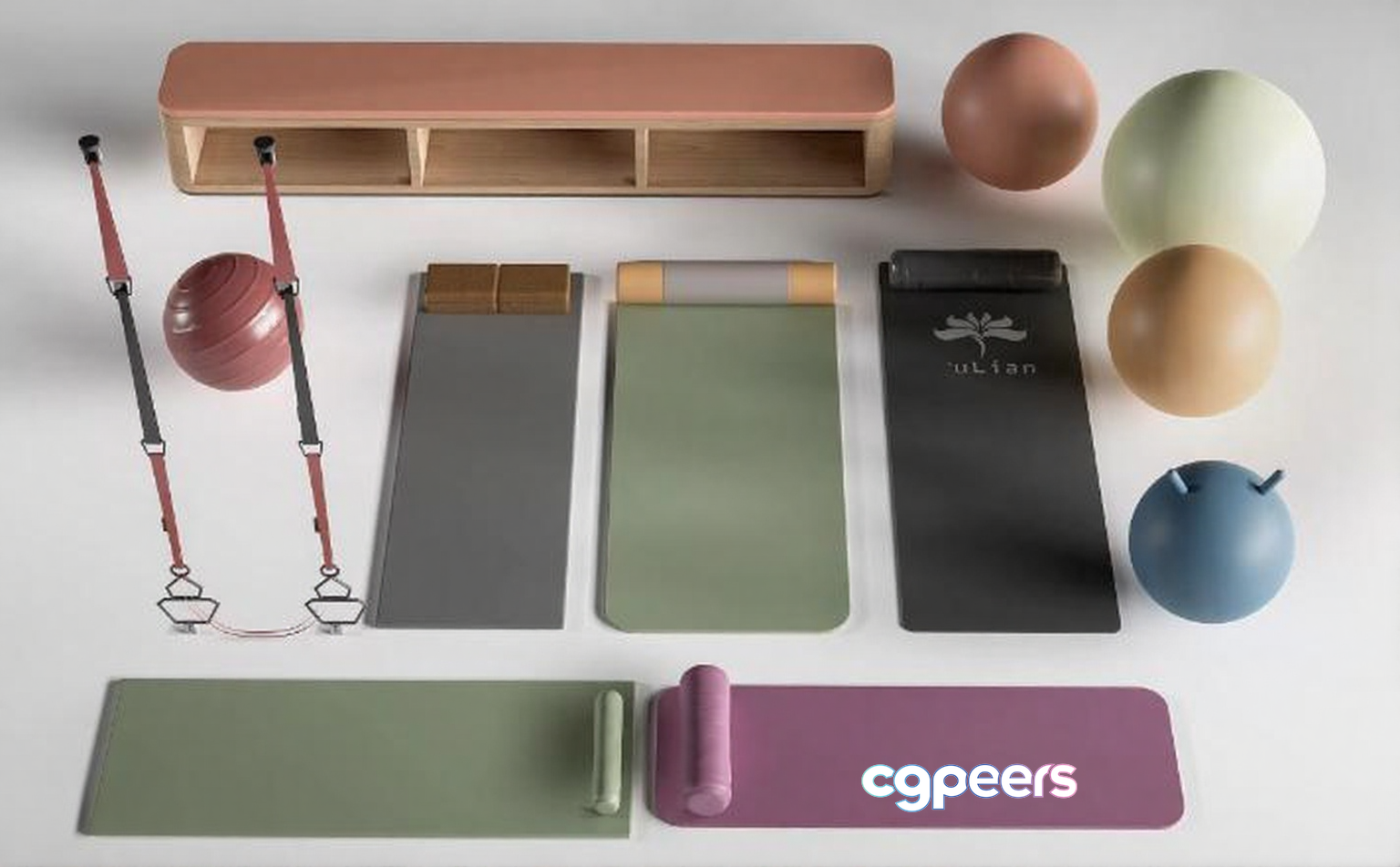 A Collection Of Exercise Equipment 3D Model - 5397 - VRAY Render A Collection Of Exercise Equipment 3D Model - 5397 - VRAY Render