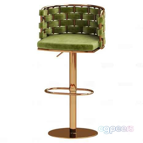 Green Bar Stool 3D Model - 23032 - CORONA Render