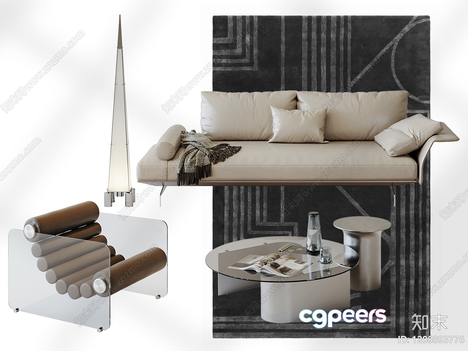 Modern Living Room 3D Model - 19242 - VRAY Render Modern Living Room 3D Model - 19242 - VRAY Render