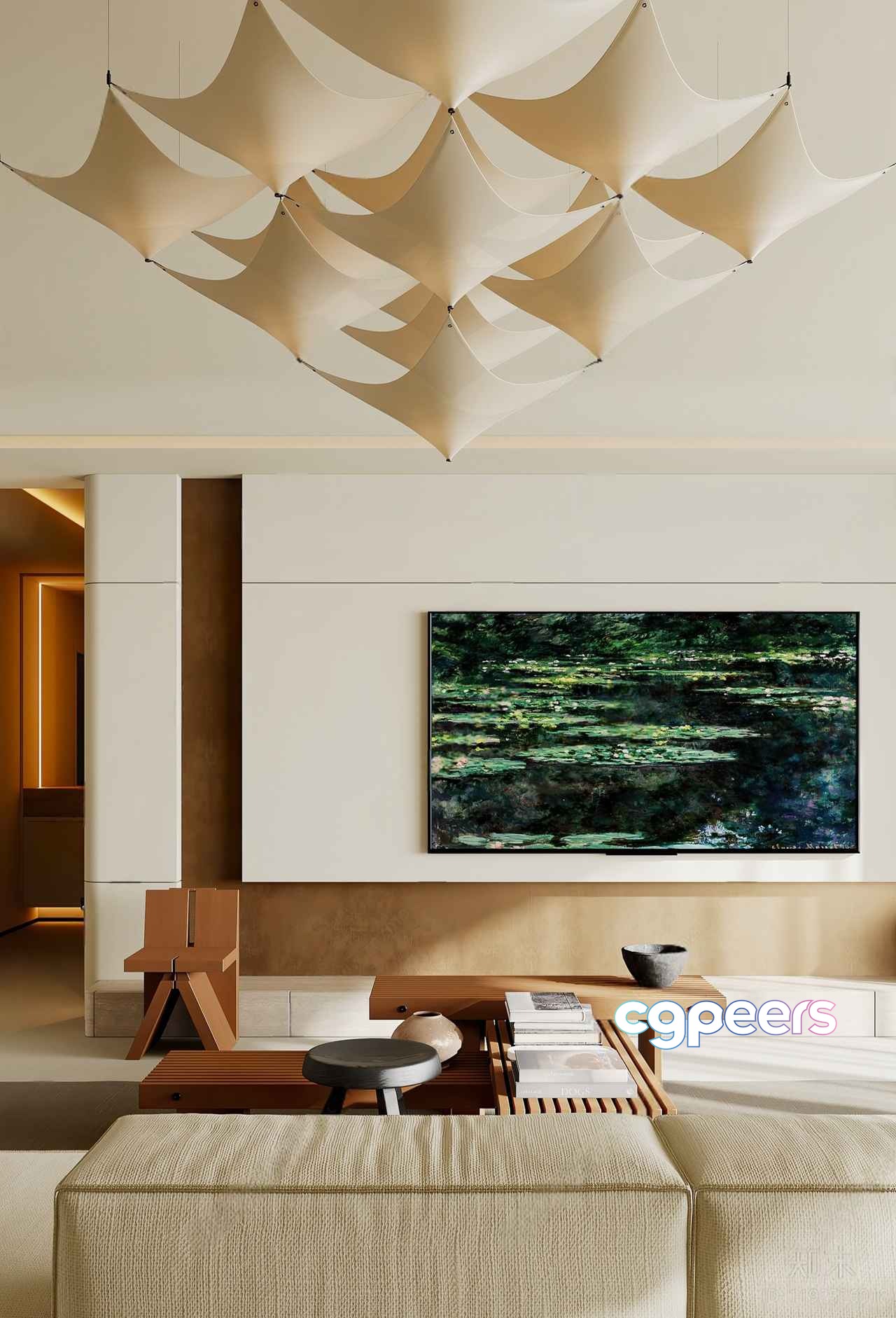 Modern Living Room 3D Model - 7040 - VRAY Render Modern Living Room 3D Model - 7040 - VRAY Render