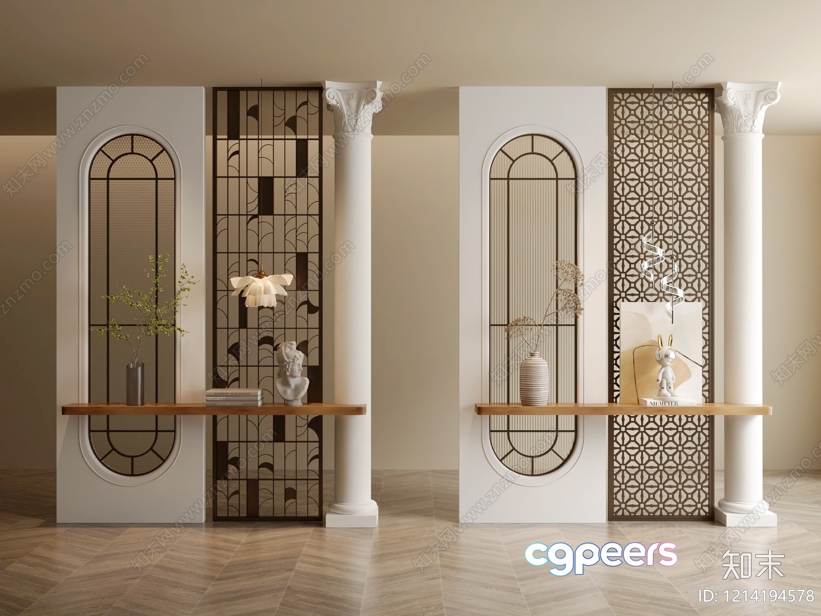 Modern Decorative Wall Panels 3D Model - 23100 - VRAY Render