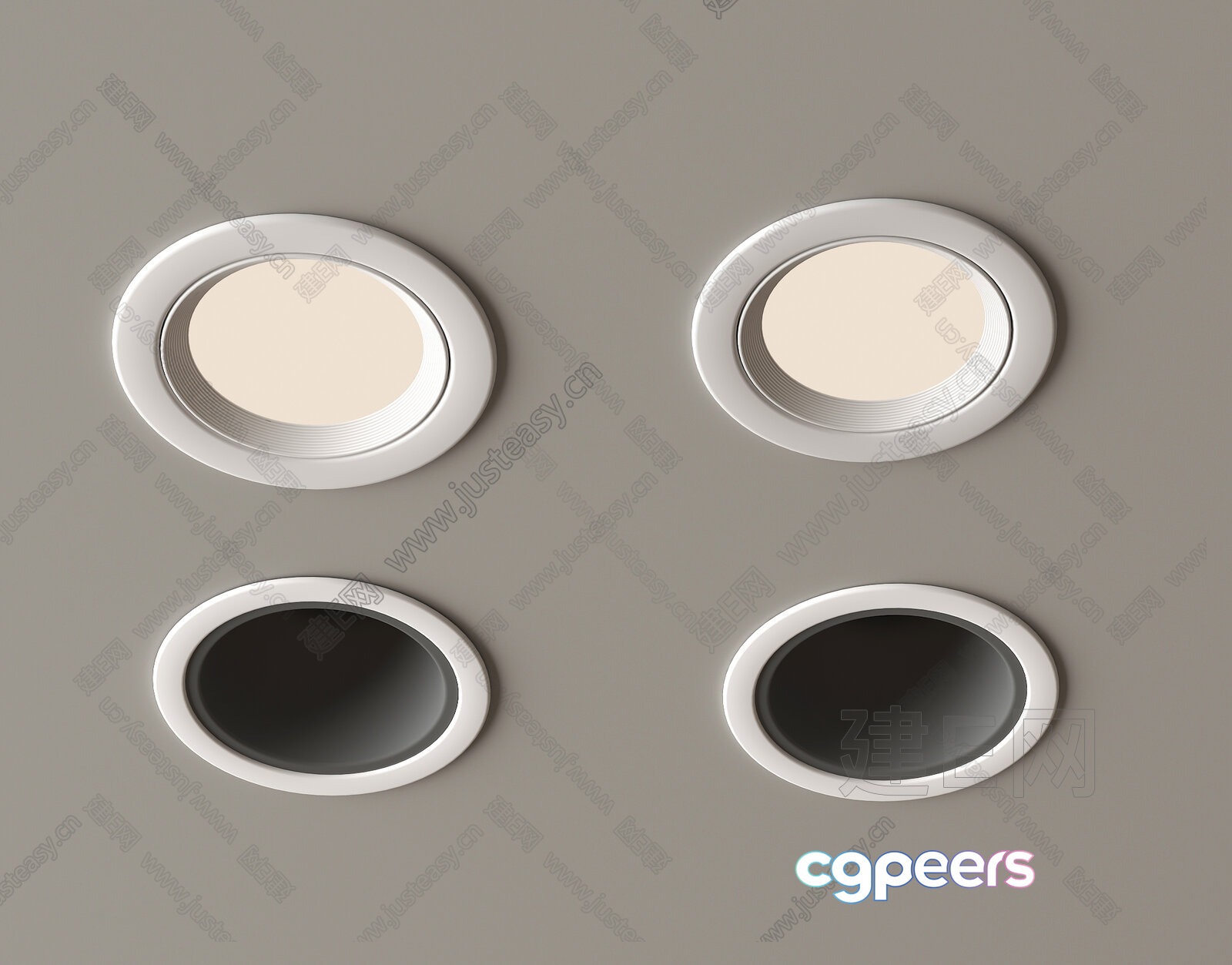 Modern Recessed Lighting Fixtures 3D Model - 7262 - VRAY Render Modern Recessed Lighting Fixtures 3D Model - 7262 - VRAY Render