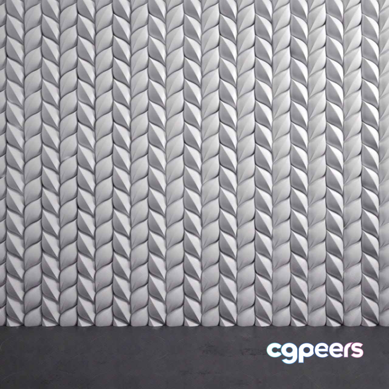 Gray Rope-Like Wall 3D Model - 1805 - VRAY Render