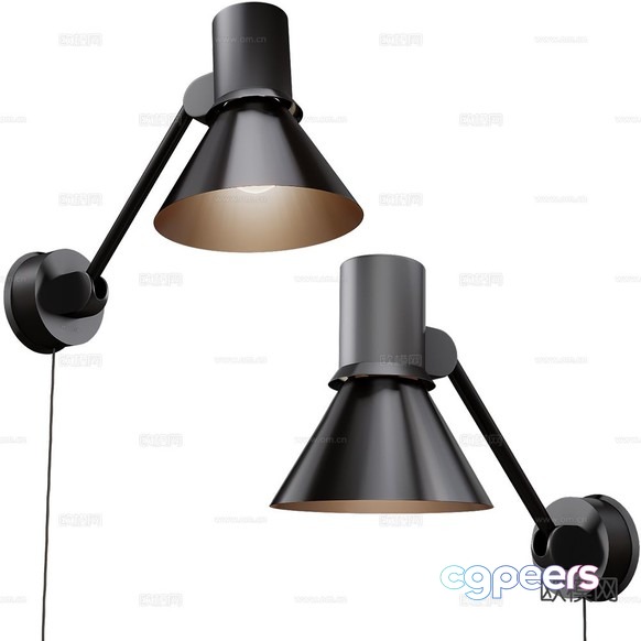 Two Black Wall Lamps 3D Model - 5891 - CORONA Render