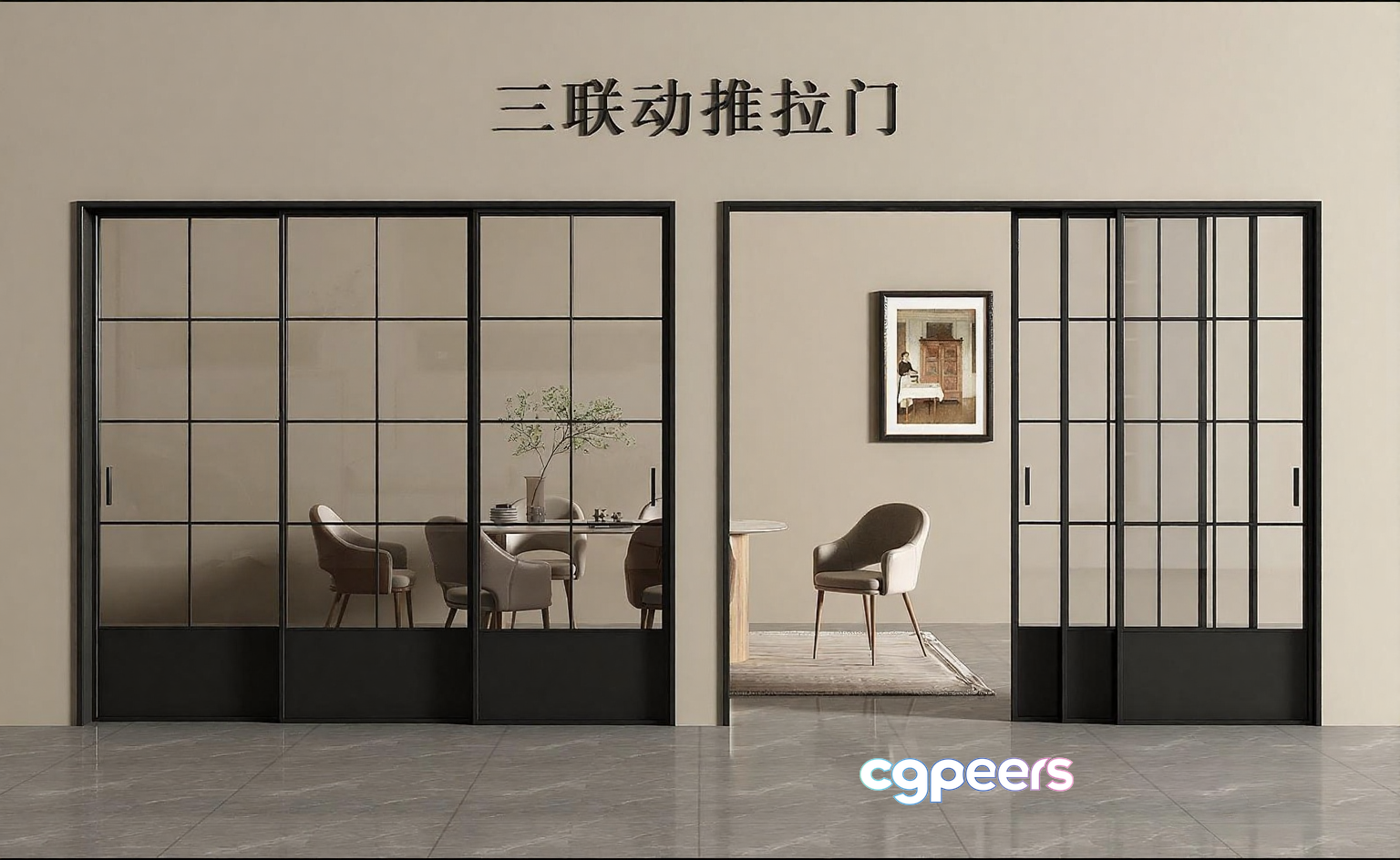Modern Office Space 3D Model - 1683 - VRAY Render