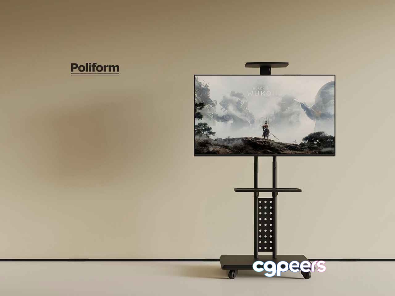 A Tv On A Stand 3D Model - 9361 - VRAY Render