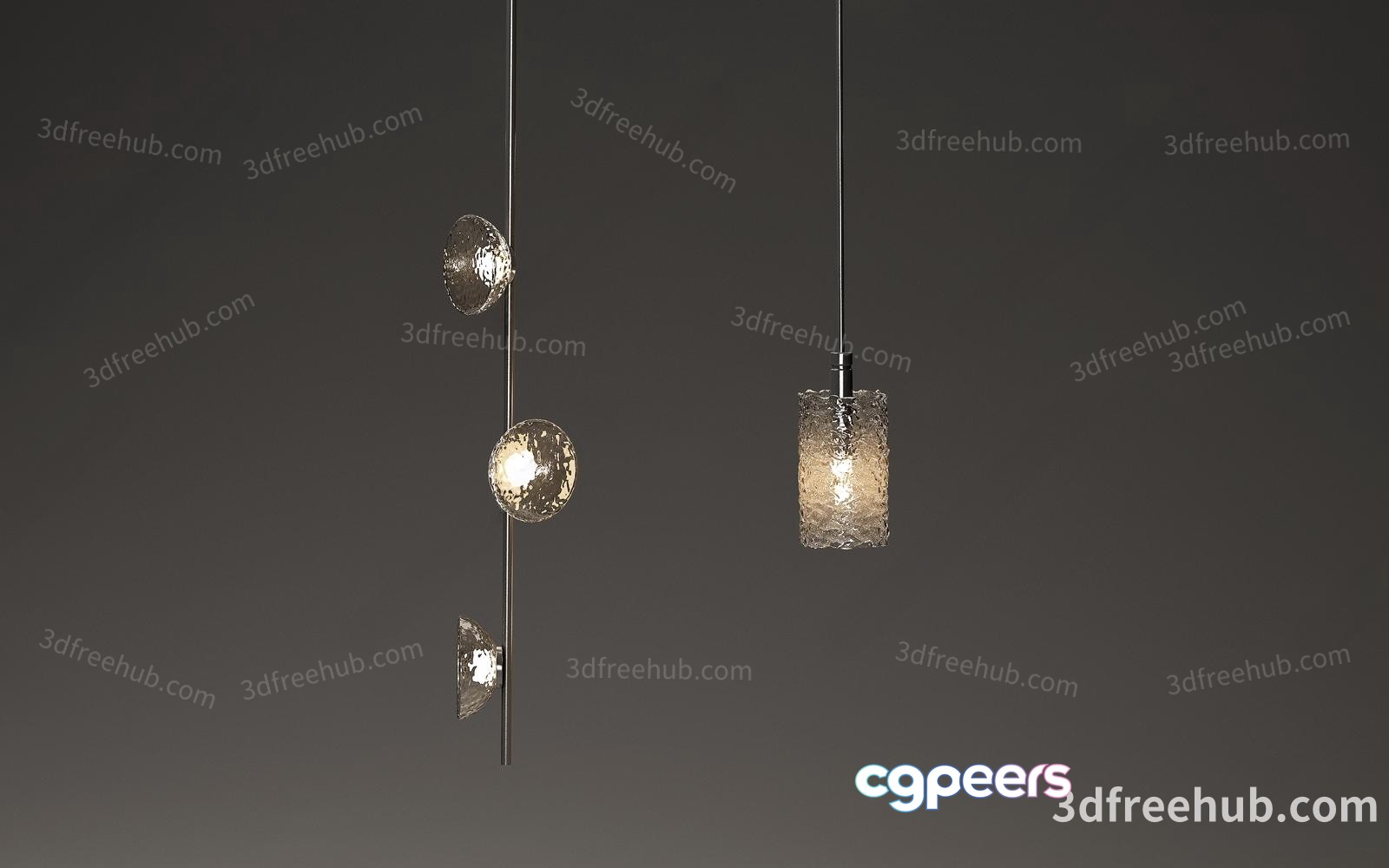 Gold Light Fixture 3D Model - 18735 - VRAY Render