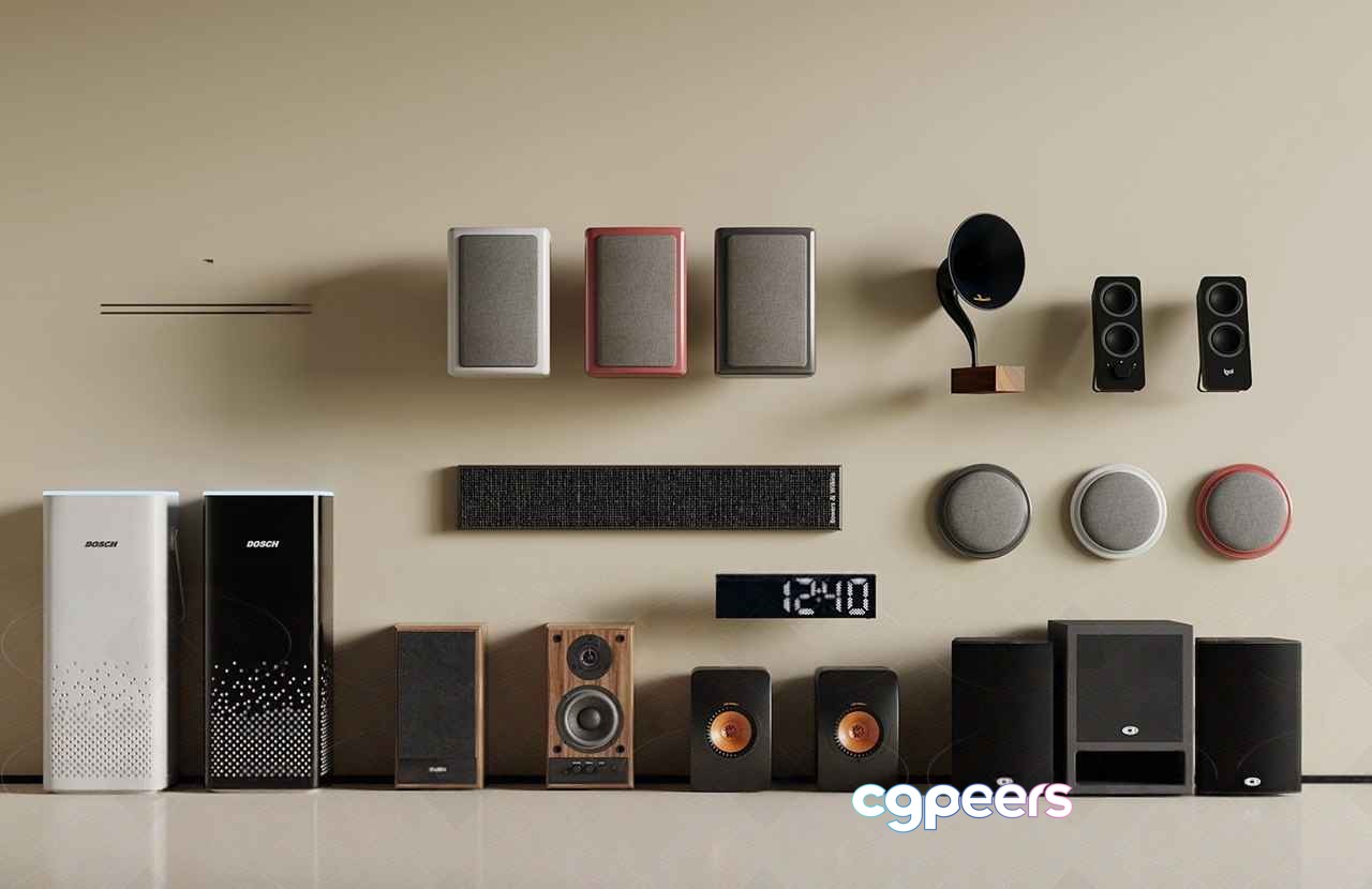 Modern Audio Equipment 3D Model - 15892 - VRAY Render Modern Audio Equipment 3D Model - 15892 - VRAY Render