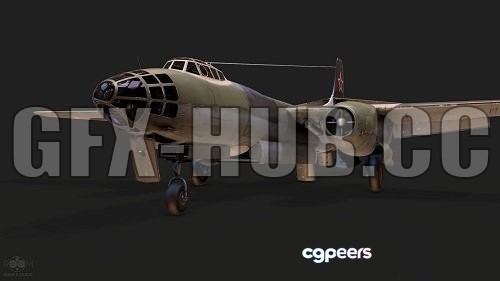 3D Game Assets - TU-14t 3D Model 3D Game Assets - TU-14t 3D Model