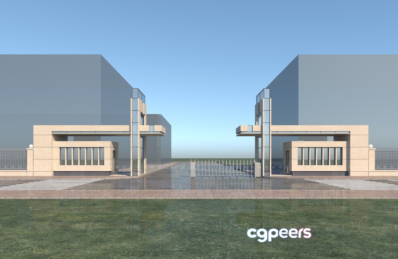 The Main Subject Is A Building With A Modern Design Characterized By Clean Lines 3D Model - 11229 - VRAY Render