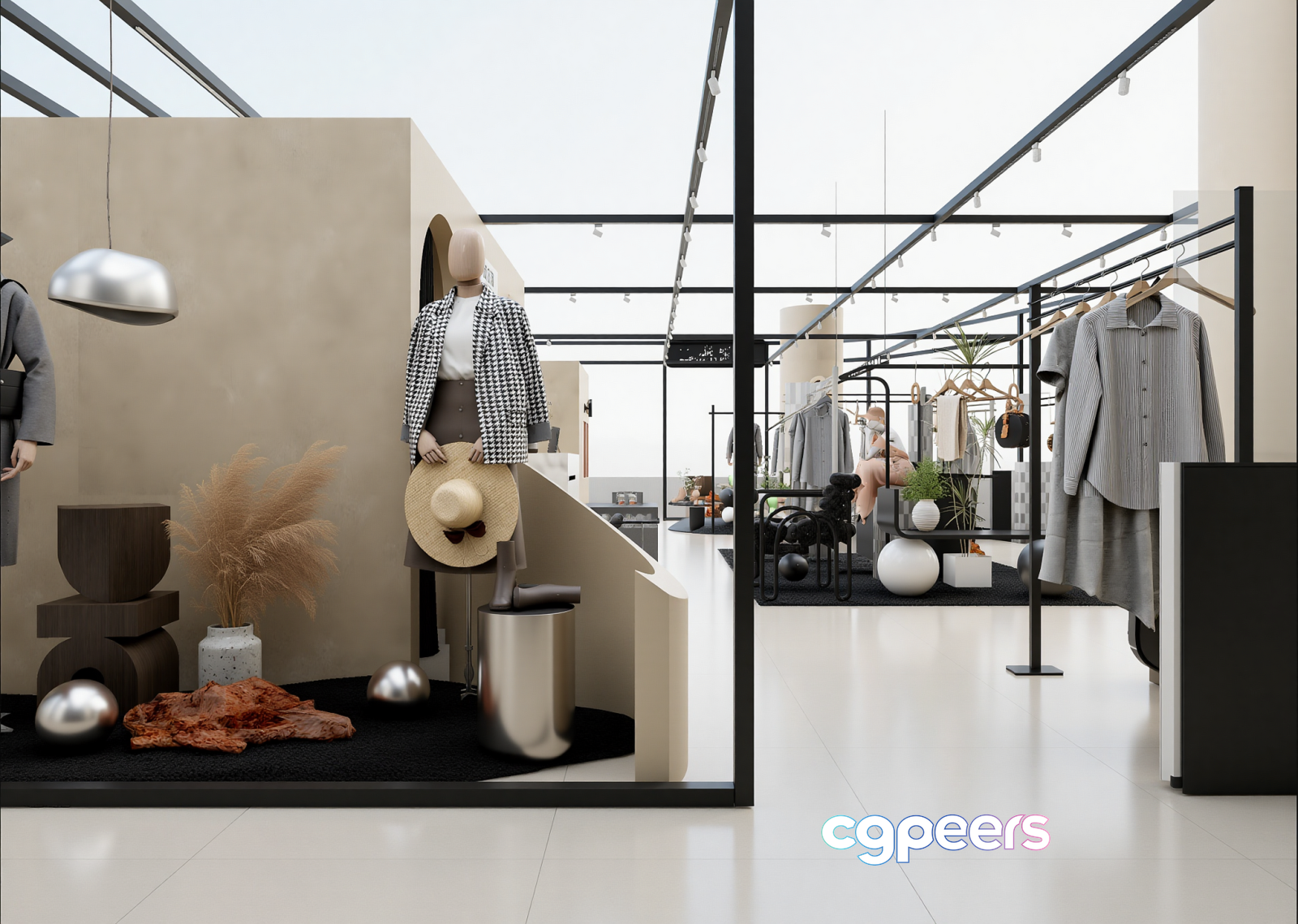 Modern Clothing Store 3D Model - 9557 - VRAY Render Modern Clothing Store 3D Model - 9557 - VRAY Render