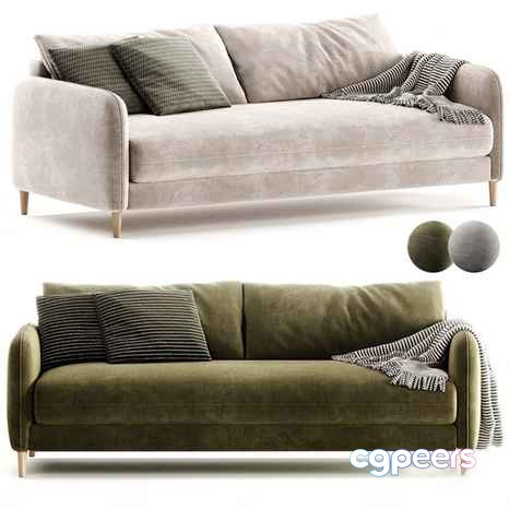 Modern Two Sofas 3D Model - 16155 - CORONA Render