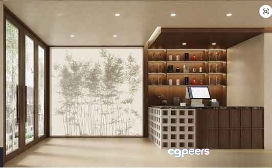 Modern Office Space 3D Model - 7252 - VRAY Render