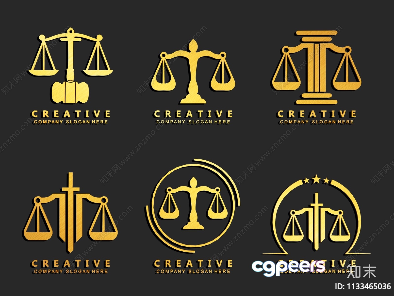Gold Scales 3D Model - 2273 - VRAY Render