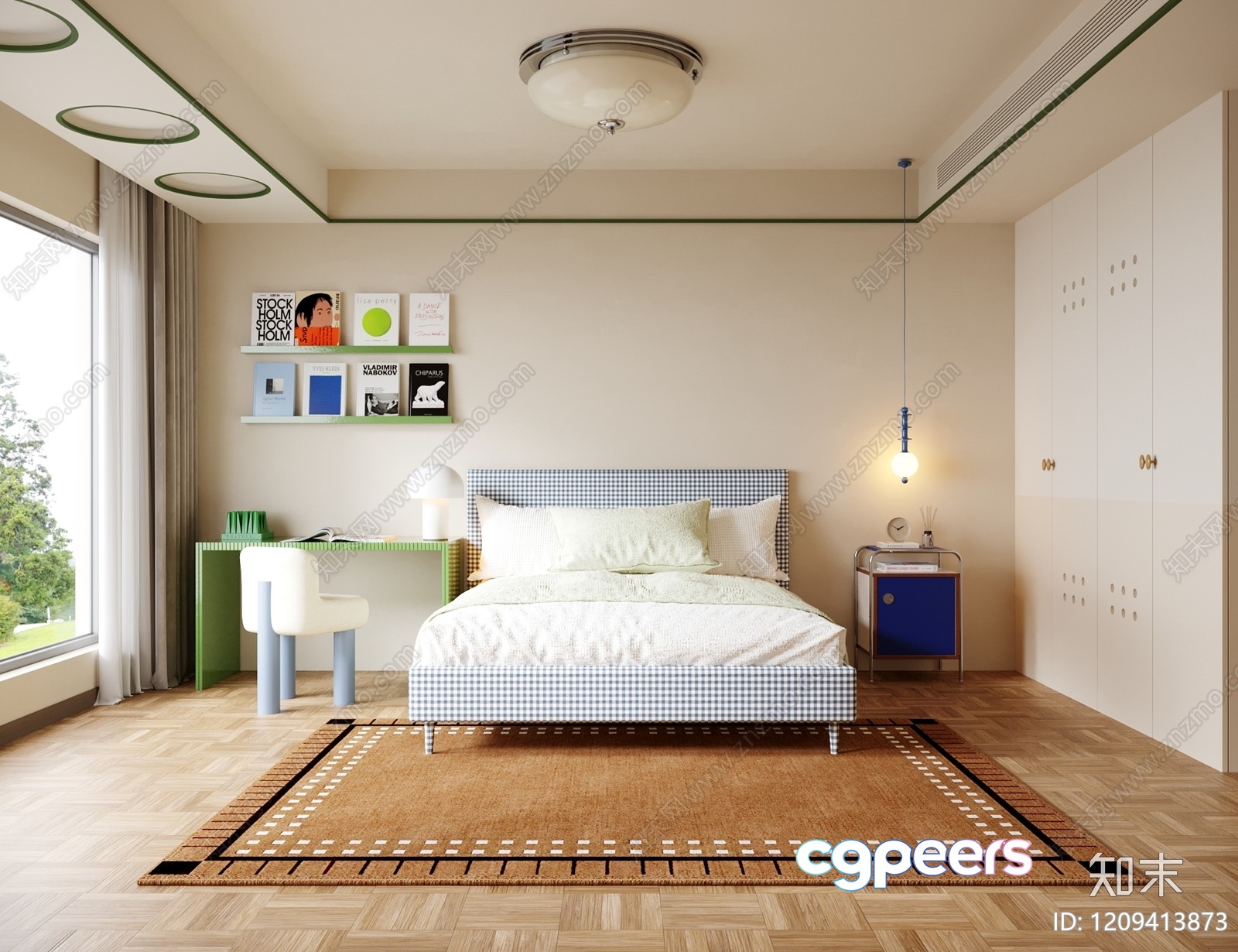 Cozy Bedroom 3D Model - 20051 - VRAY Render