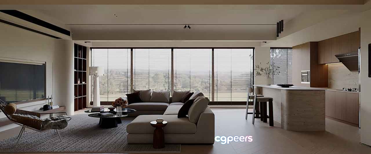Modern Living Room 3D Model - 5982 - VRAY Render Modern Living Room 3D Model - 5982 - VRAY Render