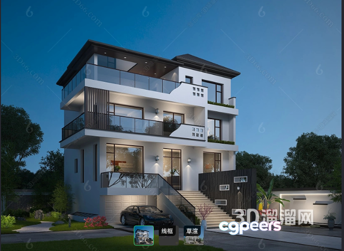 A Modern House 3D Model - 21300 - VRAY Render
