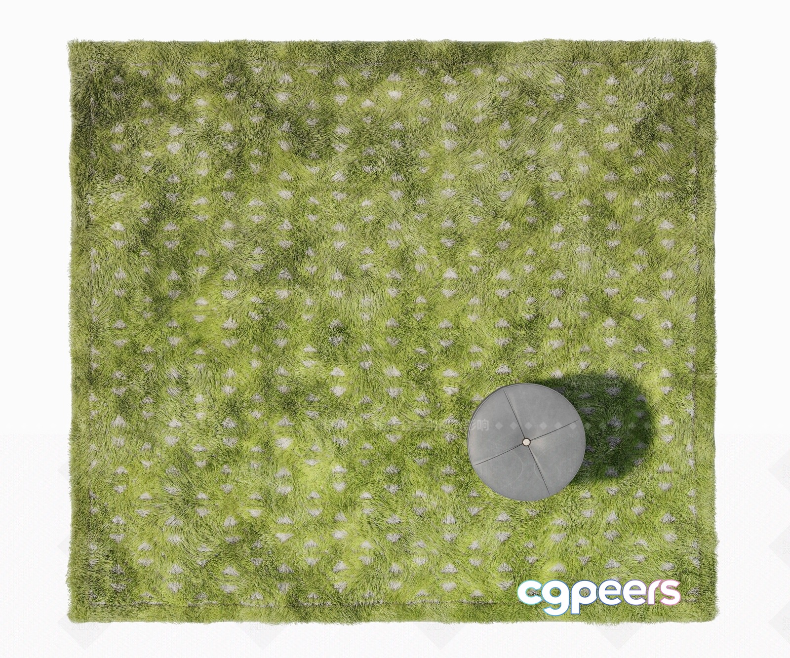 Grey Circular Table On Grass 3D Model - 4702 - VRAY Render Grey Circular Table On Grass 3D Model - 4702 - VRAY Render