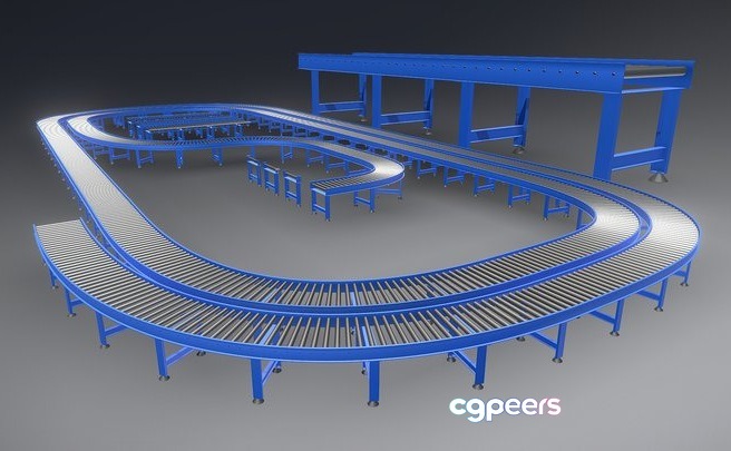3D Game Assets - Conveyor Belt System For Manufacturing 3D Game Assets - Conveyor Belt System For Manufacturing