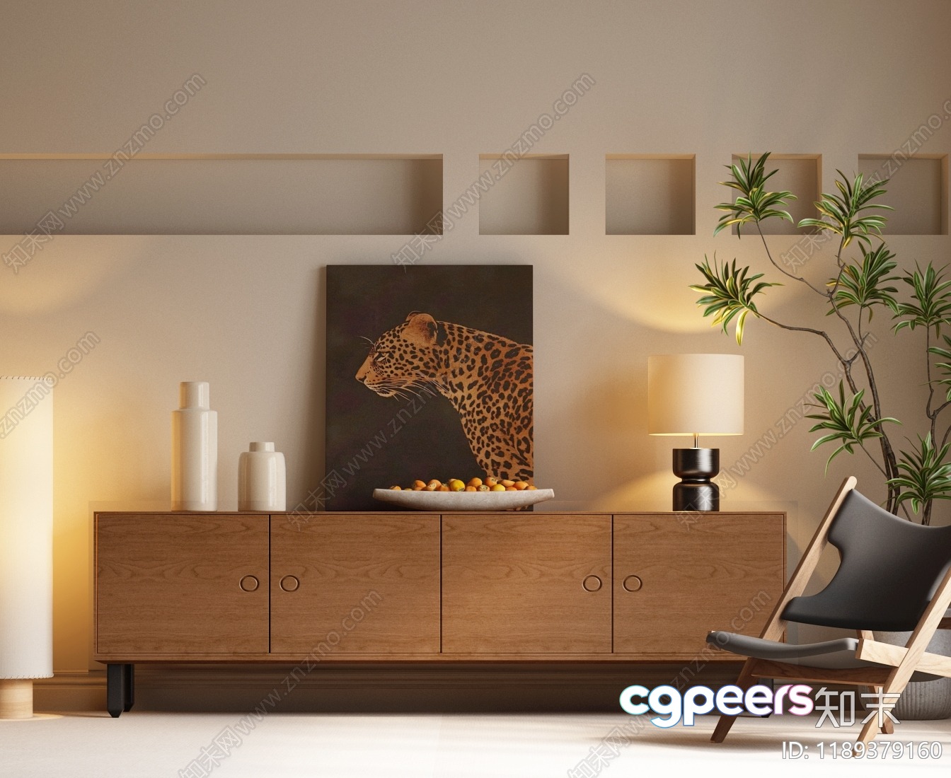 Modern Living Room 3D Model - 17433 - VRAY Render