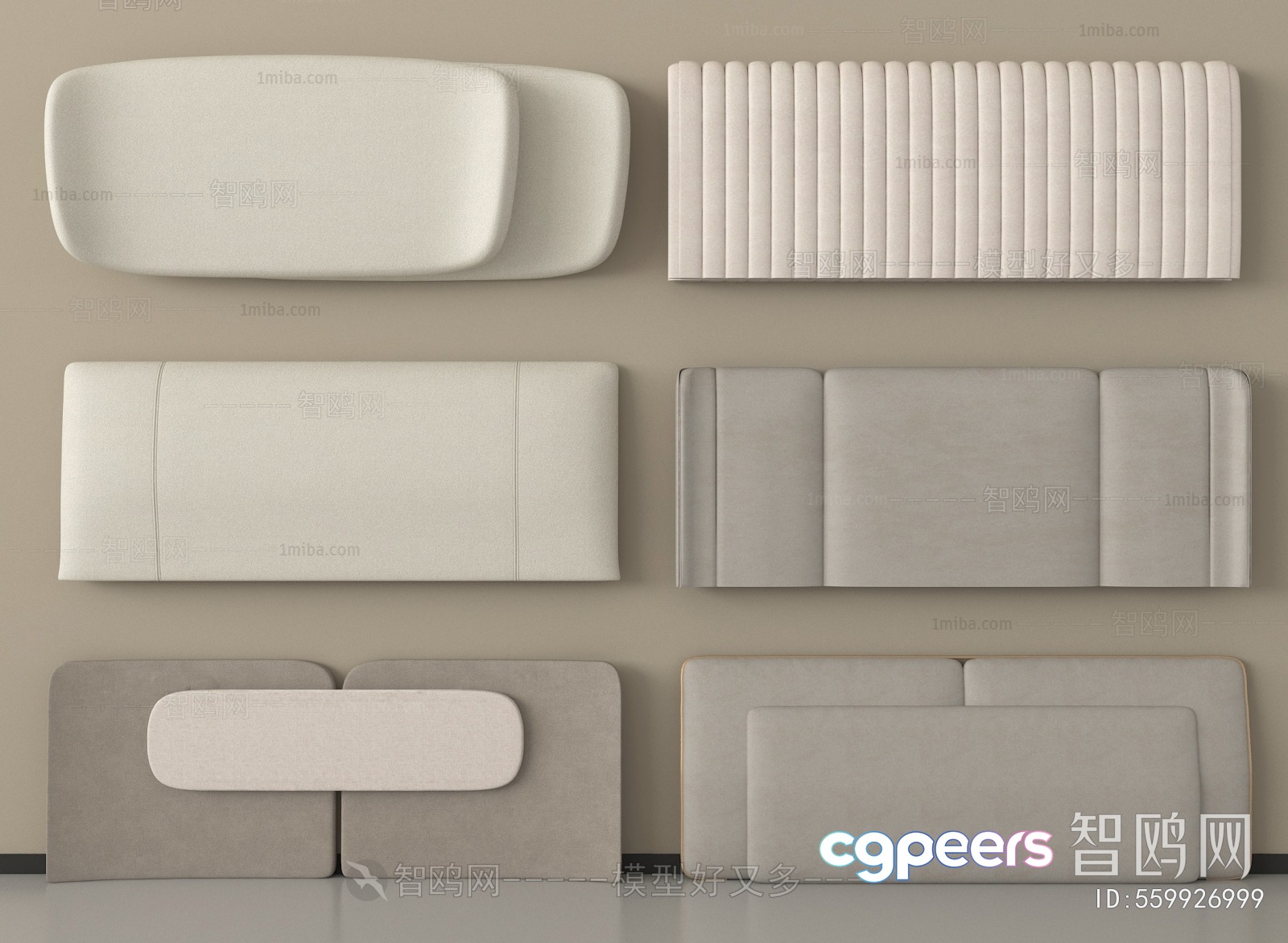 Modern Gray Wall Art 3D Model - 22932 - VRAY Render