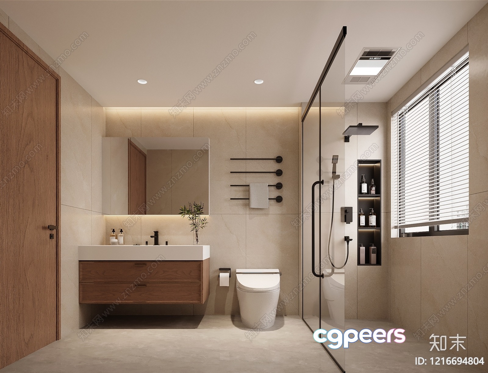 Modern Bathroom 3D Model - 15801 - VRAY Render