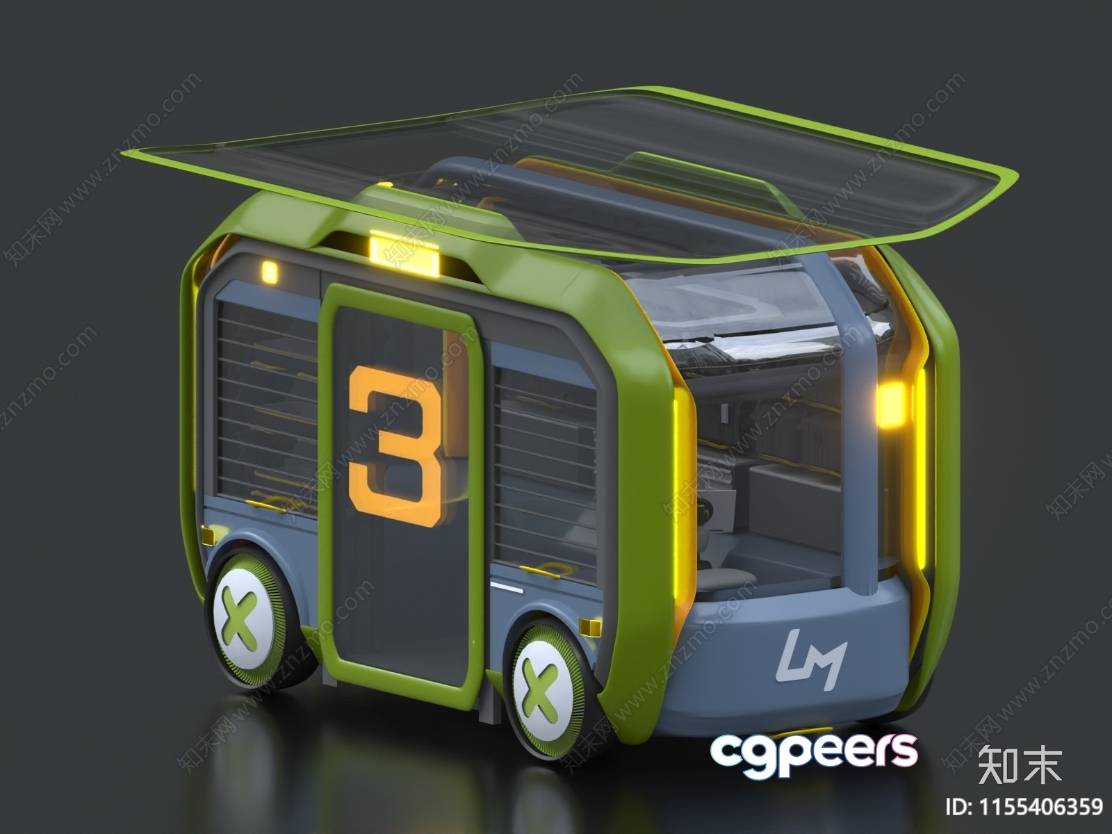 The Main Subject In This Image Is A Futuristic-Looking Vehicle 3D Model - 687 - VRAY Render