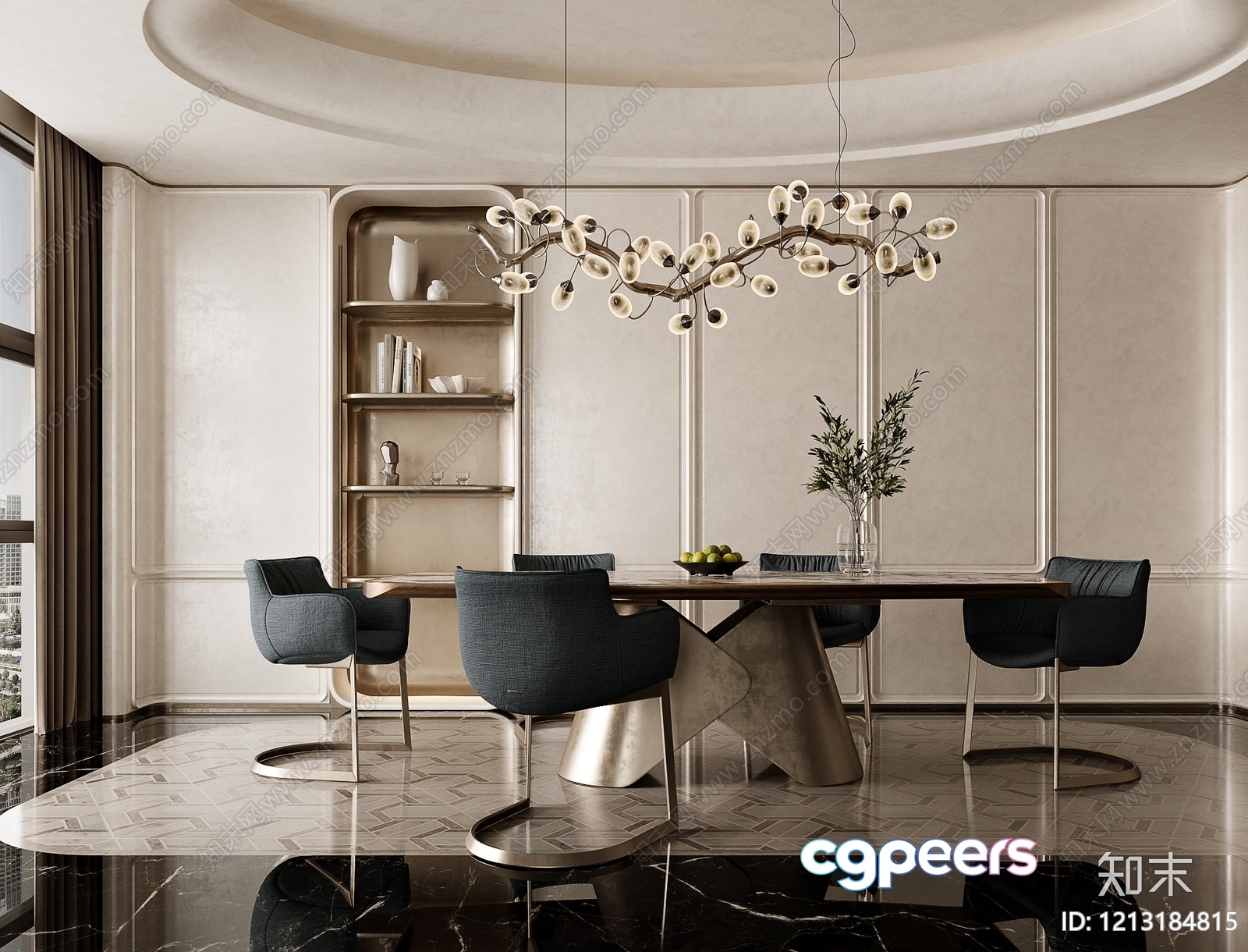 Modern Dining Room 3D Model - 5962 - VRAY Render