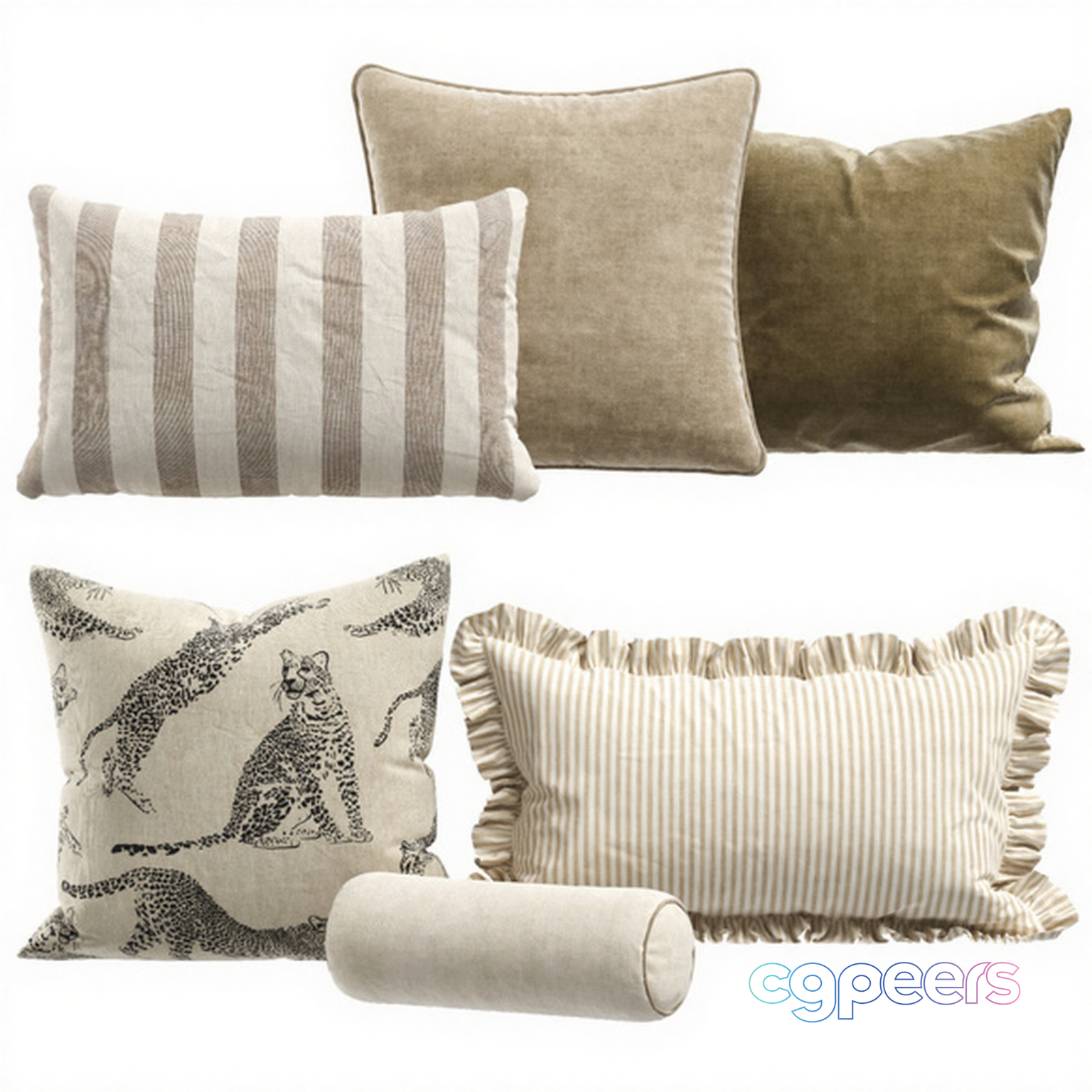 Cozy Throw Pillows 3D Model - 6659 - CORONA Render