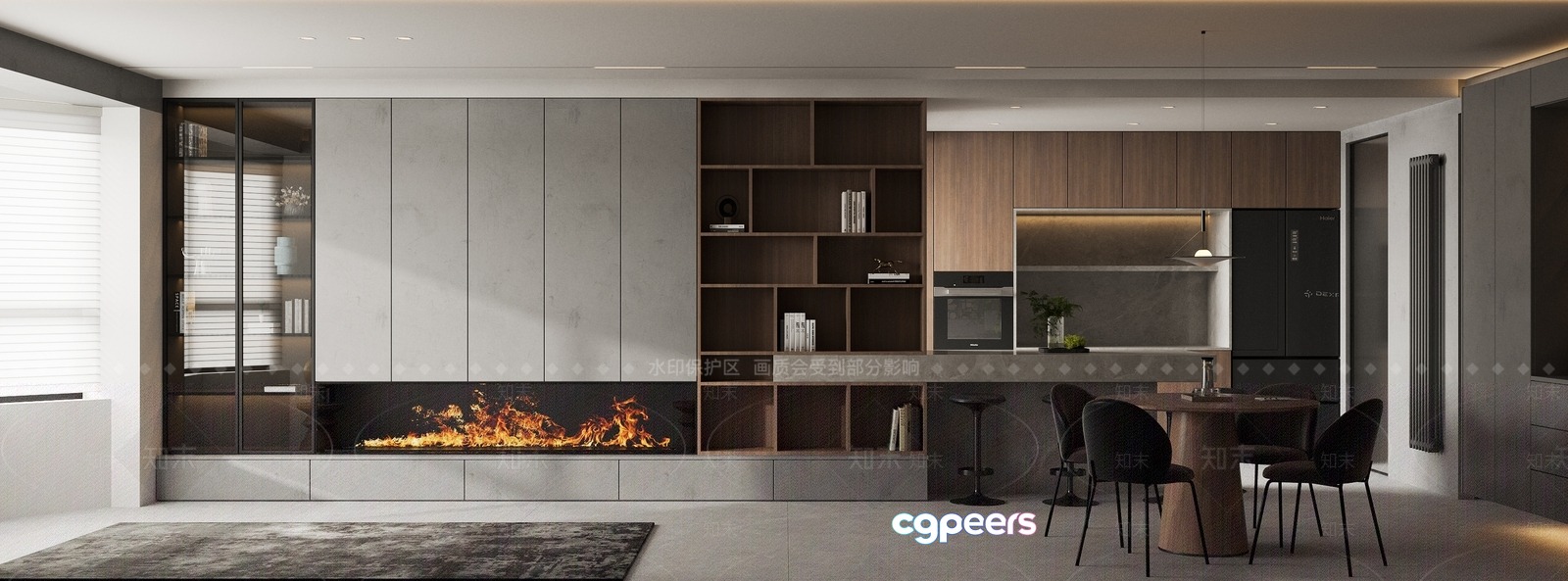 A Modern Living Room 3D Model - 5788 - VRAY Render A Modern Living Room 3D Model - 5788 - VRAY Render
