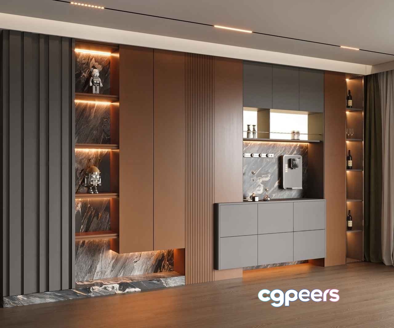 Modern Kitchen Design 3D Model - 17832 - CORONA Render Modern Kitchen Design 3D Model - 17832 - CORONA Render