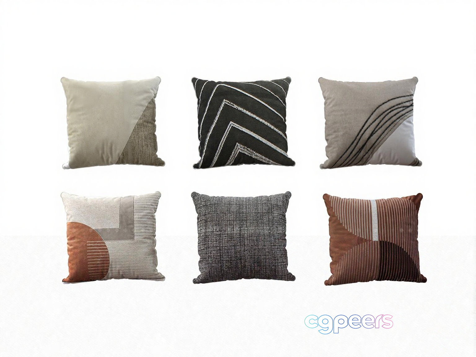 Modern Throw Pillows 3D Model - 8762 - VRAY Render Modern Throw Pillows 3D Model - 8762 - VRAY Render