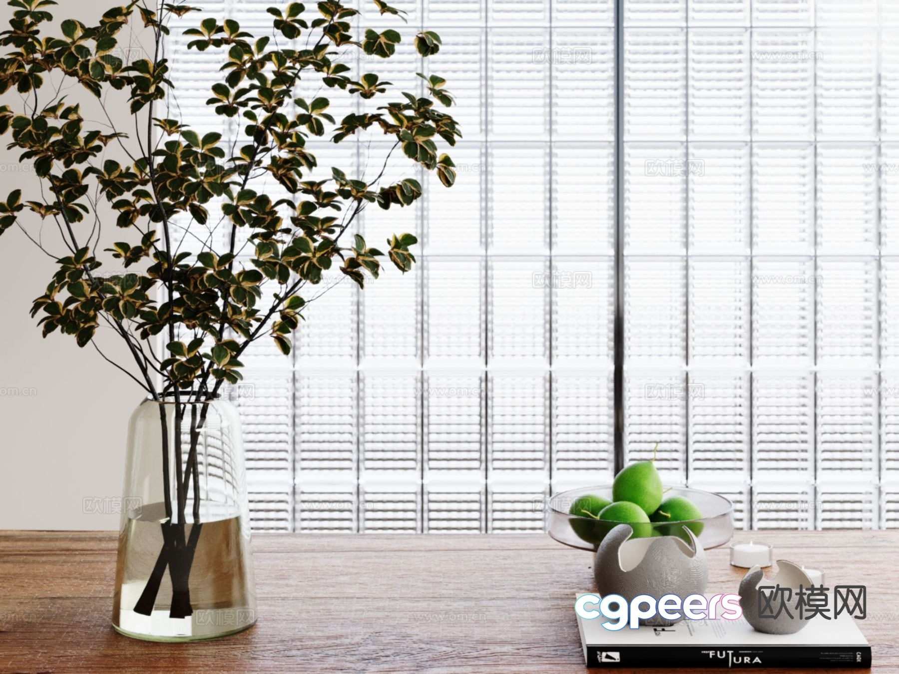 Modern Home Decor 3D Model - 6826 - VRAY Render