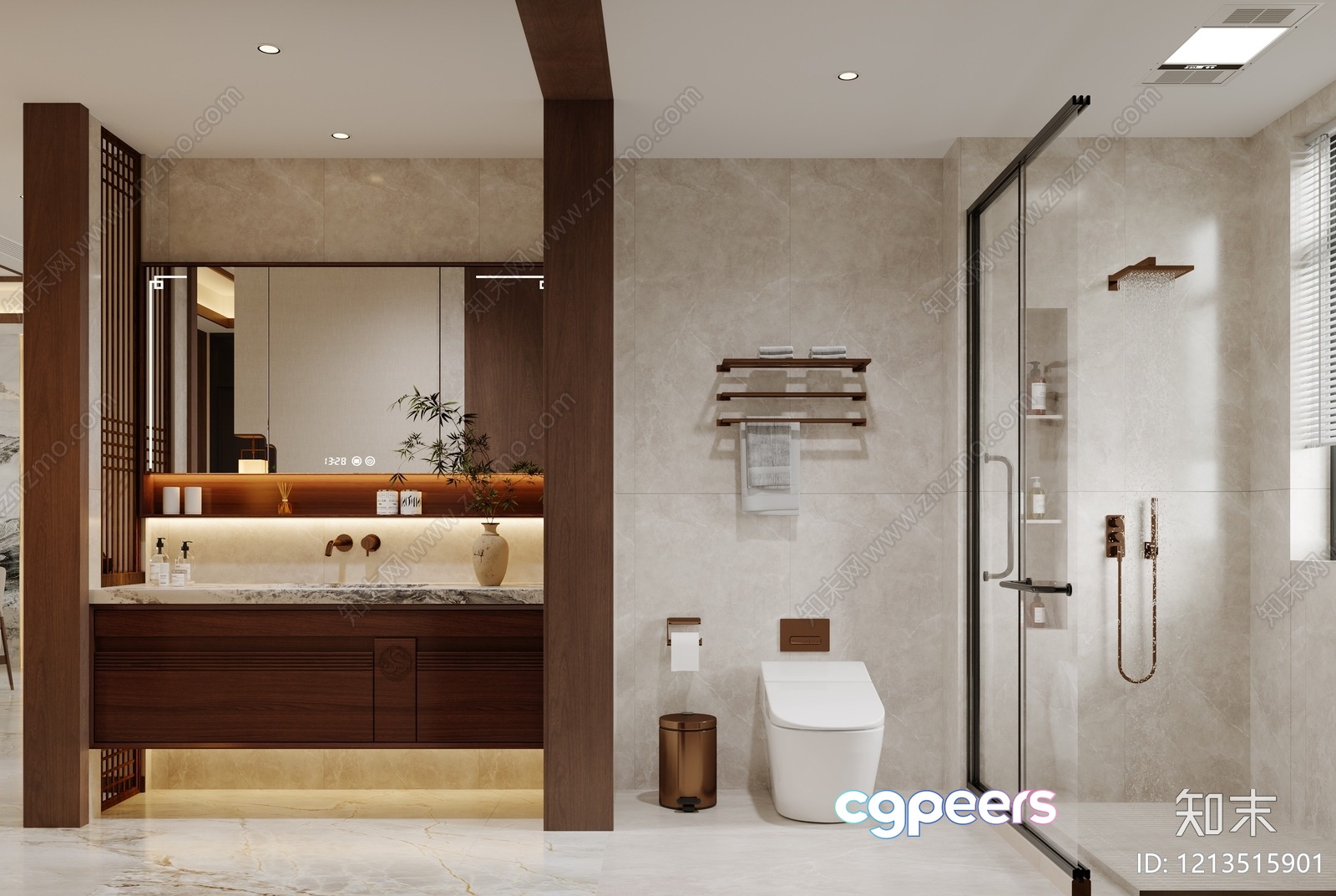 Modern Bathroom 3D Model - 22180 - VRAY Render