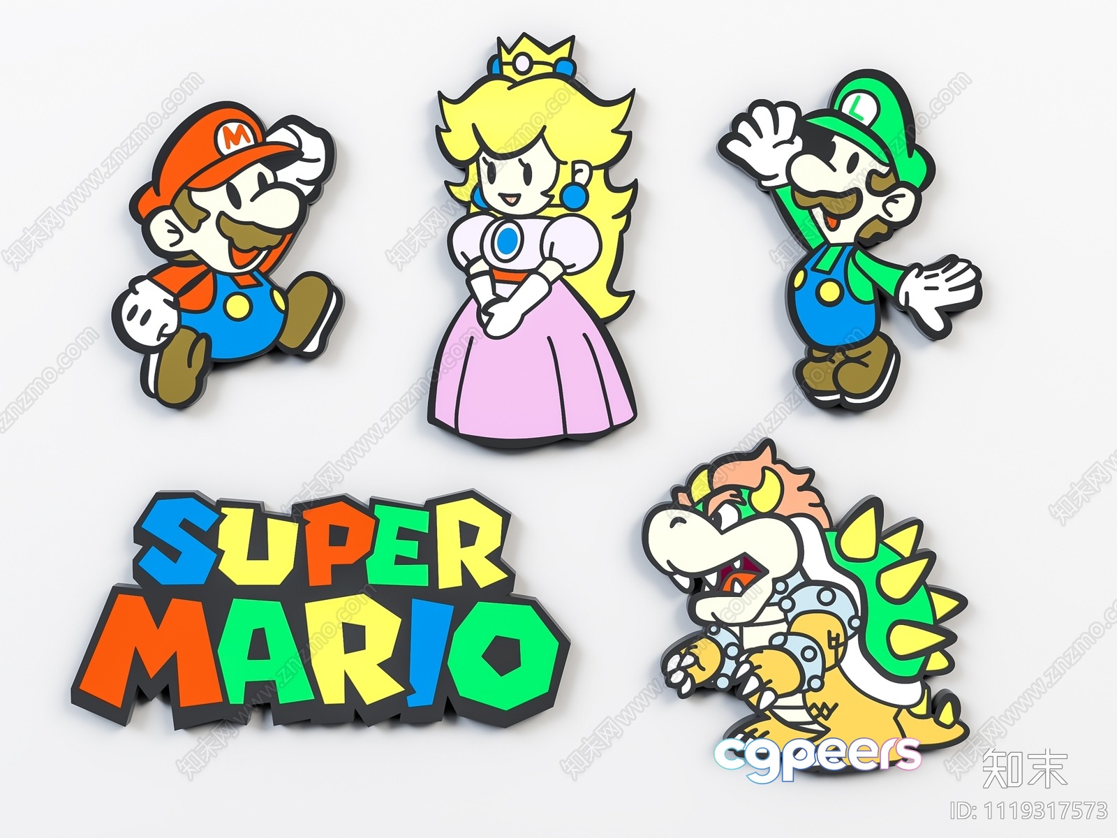 The Main Subject Is Super Mario Characters 3D Model - 12437 - VRAY Render The Main Subject Is Super Mario Characters 3D Model - 12437 - VRAY Render