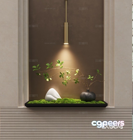 Modern Zen Garden 3D Model - 5563 - CORONA Render Modern Zen Garden 3D Model - 5563 - CORONA Render