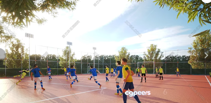People Playing Soccer 3D Model - 15893 - VRAY Render People Playing Soccer 3D Model - 15893 - VRAY Render