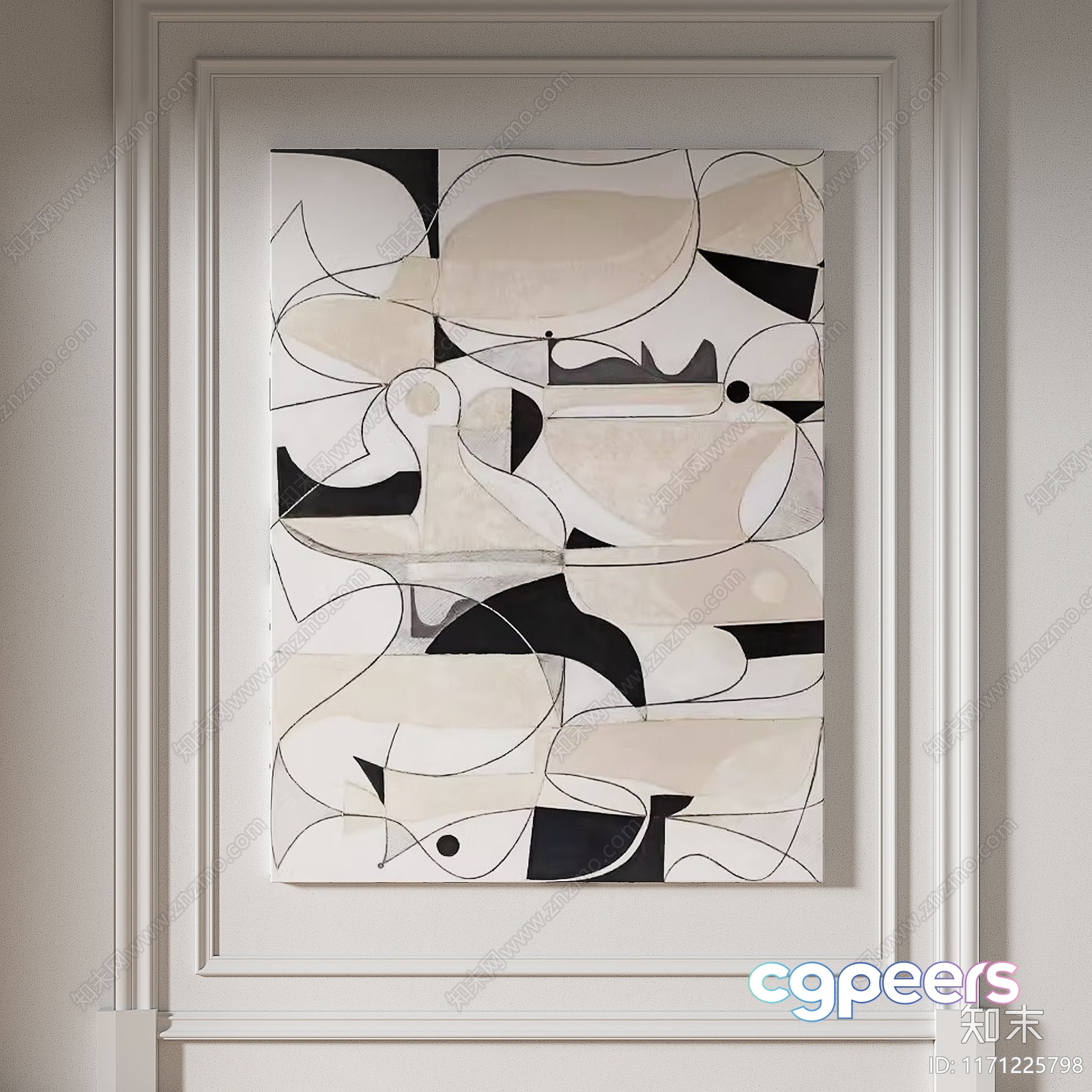 Abstract Artwork 3D Model - 8277 - VRAY Render Abstract Artwork 3D Model - 8277 - VRAY Render
