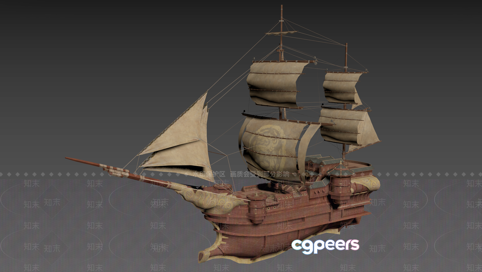 A Ship 3D Model - 17147 - VRAY Render