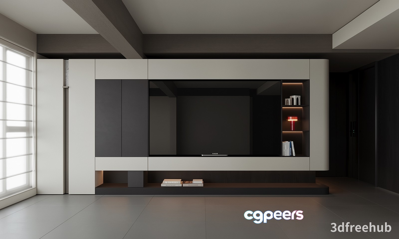 Modern Tv Stand 3D Model - 20258 - VRAY Render Modern Tv Stand 3D Model - 20258 - VRAY Render