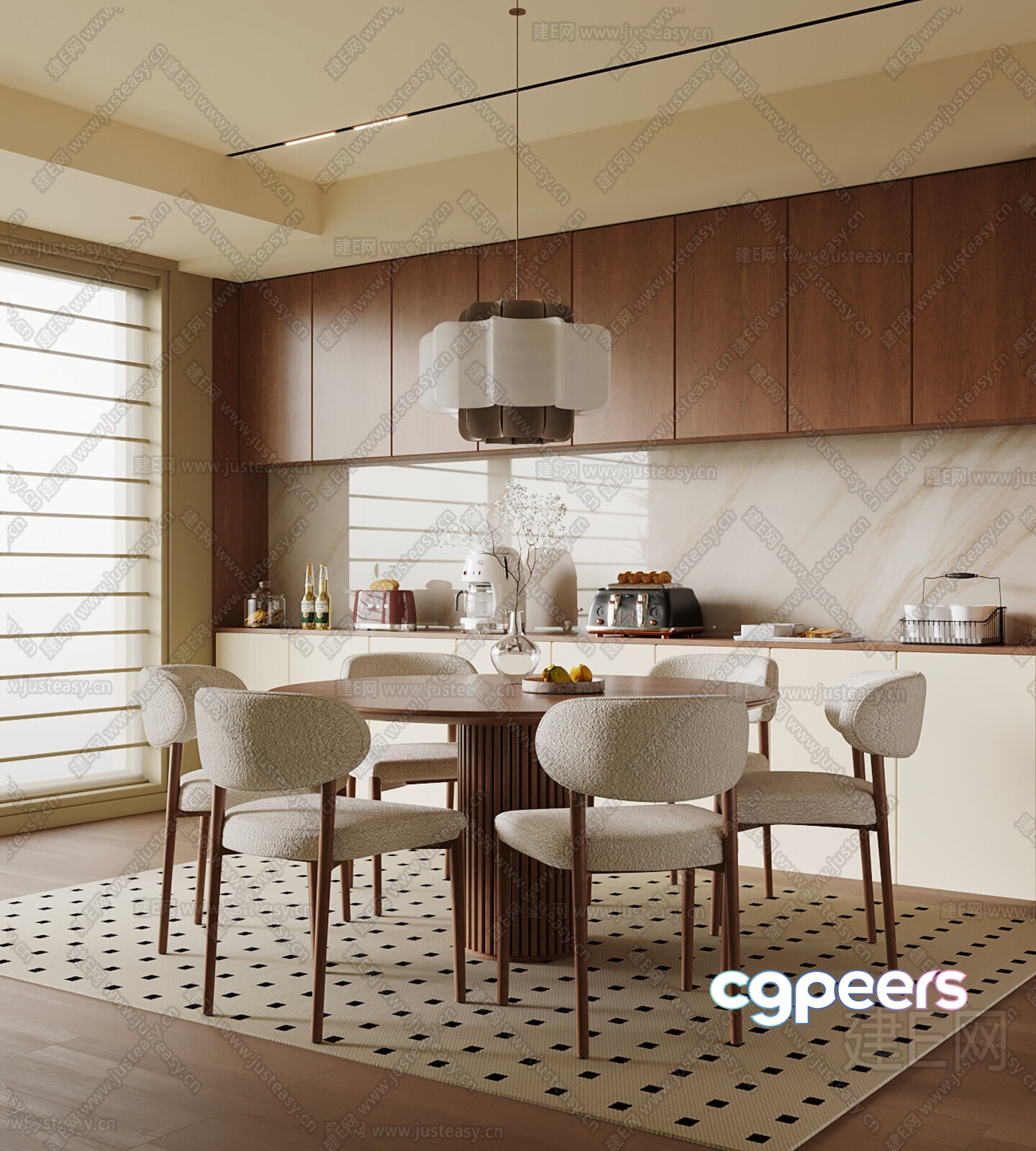 Modern Dining Room 3D Model - 12379 - VRAY Render Modern Dining Room 3D Model - 12379 - VRAY Render
