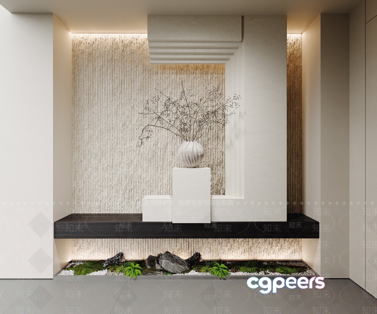 Modern Minimalist Decor 3D Model - 12748 - VRAY Render