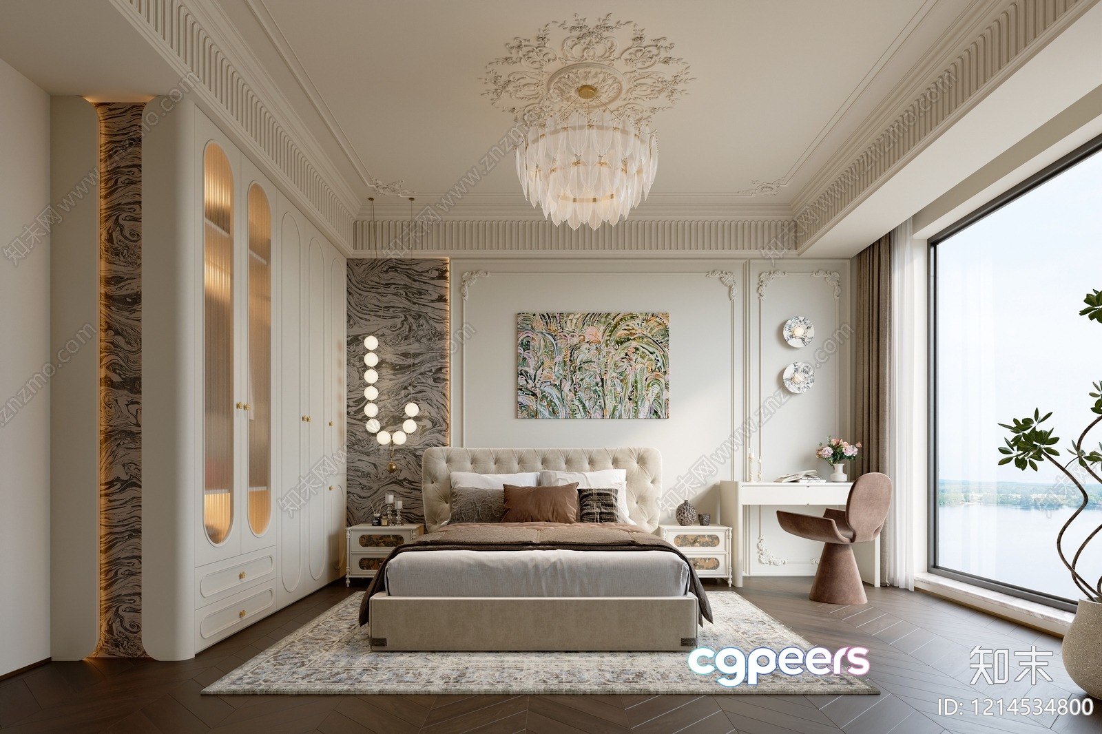 Cozy Bedroom 3D Model - 17474 - VRAY Render